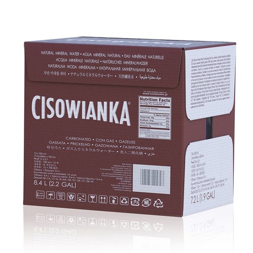 Naturalna woda mineralna mocno gazowana Cisowianka 12 x 700 ml