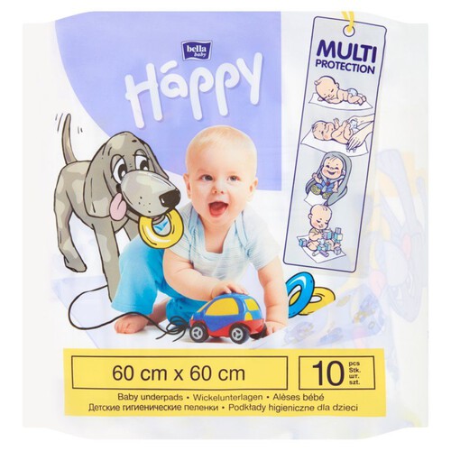 Podkłady higieniczne dla dzieci 60x60 cm Bella Baby Happy 10 sztuk