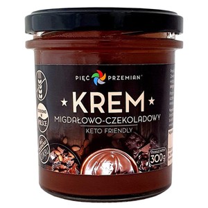 KETO Krem migdałowo-czekoladowy bez dodatku cukru i glutenu Pięć Przemian 300 g