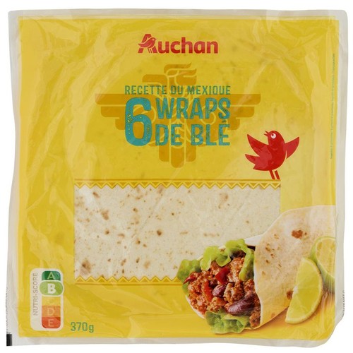 Wraps 6 sztuk    Auchan 370 g