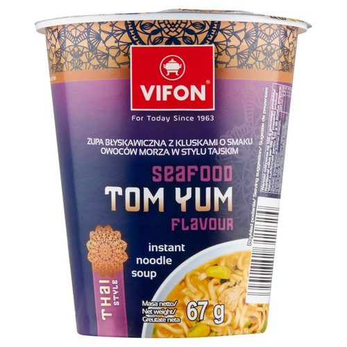 Zupa instant o smaku owoców morza w stylu tajskim Vifon 67 g