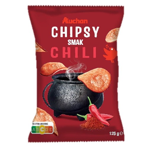 Chipsy o smaku chili Auchan 125 g