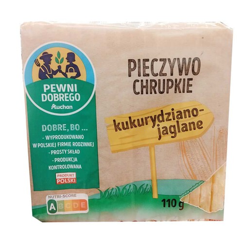 Pieczywo chrupkie kukurydziano-jaglane Auchan 110 g