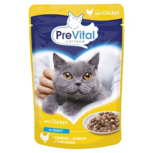 Mokra karma z kurczakiem dla kotów PreVital 100 g