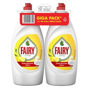 Płyn do mycia naczyń o zapachu cytrynowym   FAIRY 2 x 900 ml