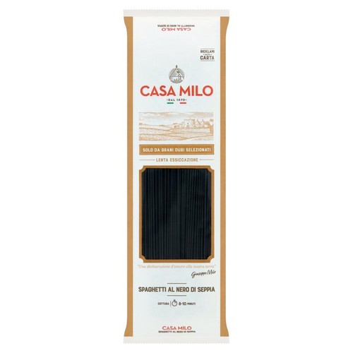 Makaron spaghetti al nero di seppia Casa Milo 500 g