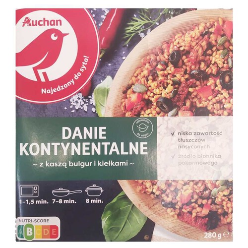 Danie kontynentalne z kaszą bilgur i kiełkami Auchan 280 g