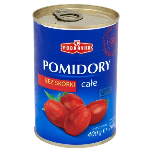 Pomidory całe bez skórki w soku pomidorowym Podravka 400 g