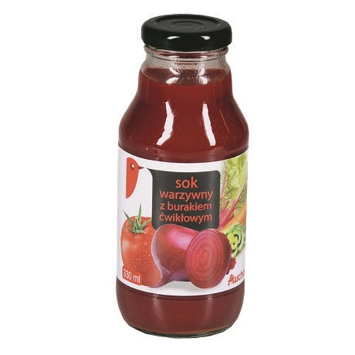 Sok warzywny z burakiem ćwikłowym Auchan 330 ml