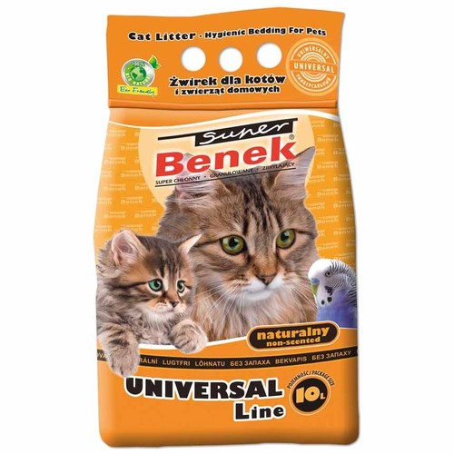 Żwirek dla kotów Universal line   Super Benek 10 l