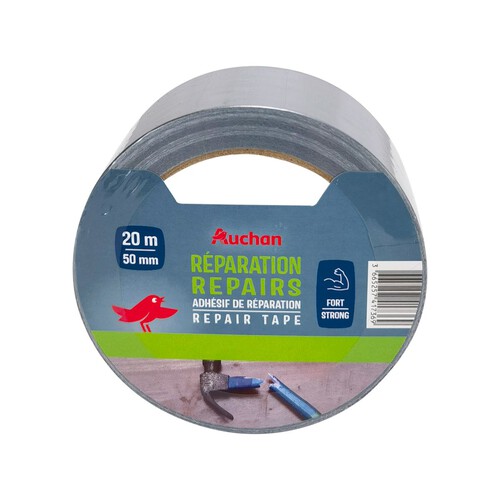 Srebrna taśma naprawcza 20 m x 50 mm Auchan 1 sztuka