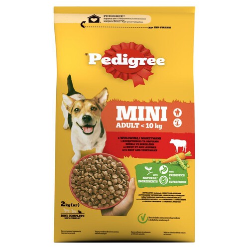 Karma sucha dla psów małych ras wołowina Pedigree 2 kg