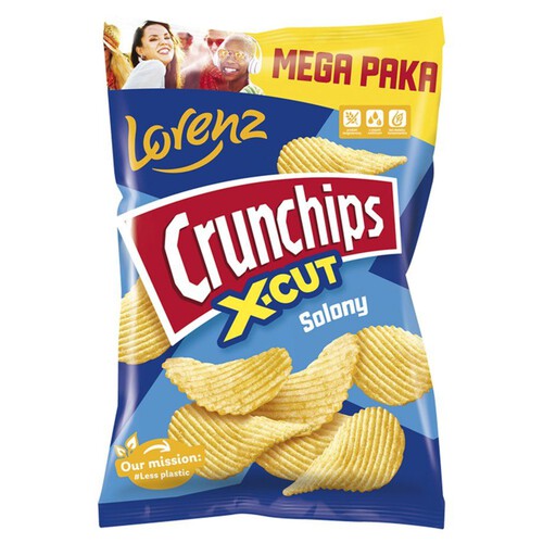 X-Cut grubo krojone chipsy ziemniaczane solone Crunchips 200 g