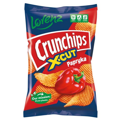 Chipsy ziemniaczane grubo krojone o smaku papryki Crunchips 140 g