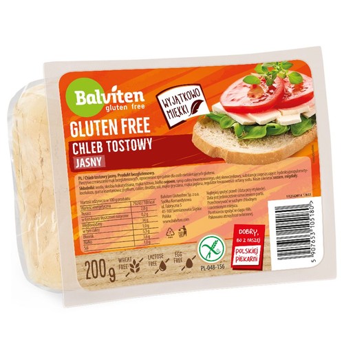 Chleb tostowy jasny bezglutenowy Balviten  200 g