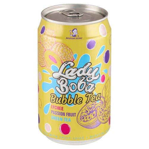 Napój niegazowany Bubble Tea o smaku Liczi - Marakuja Lady Boba 320 ml