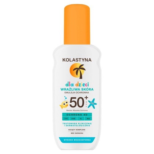 Emulsja ochronna dla dzieci skóra wrażliwa SPF 50+ Kolastyna 150 ml