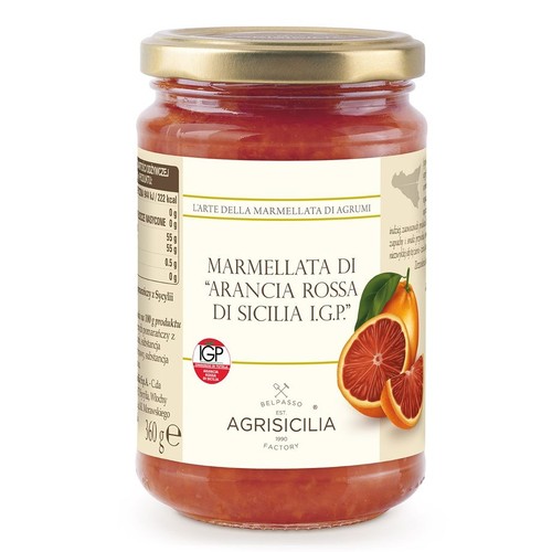 Marmolada z sycylijskiej czerwonej pomarańczy   AGRISICILIA 360 g