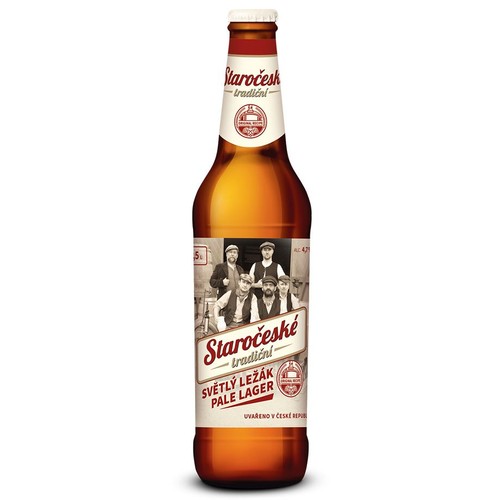 Piwo czeskie pale lager Staroceske Tradicini alk. 4,7% obj. Svetly Lezak 500 ml