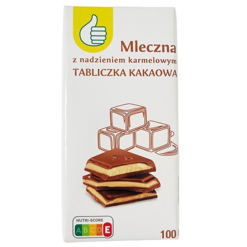 Czekolada mleczna z nadzieniem karmelowym Auchan 100 g