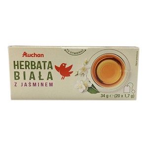 Herbata biała z jaśminem Auchan 20 torebek