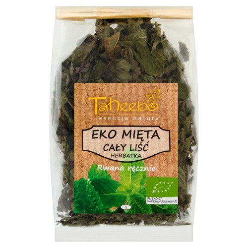 Eko Mięta rwana ręcznie cały liść herbatka Taheebo Esencja Natury 25 g