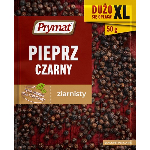 Pieprz czarny ziarnisty Prymat 50 g