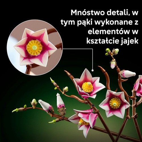 Botanicals Gałązki magnolii 11510, kwiatowa dekoracja LEGO 1 sztuka