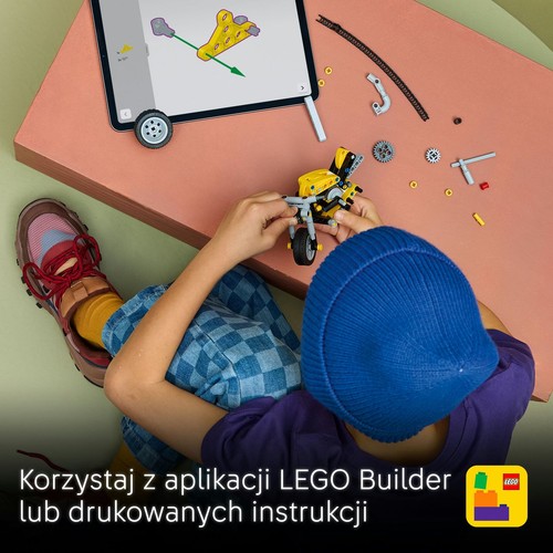 Technic Żółty motocykl 42225, zestaw konstrukcyjny LEGO 1 sztuka