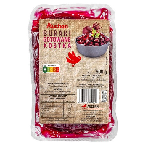 Buraki gotowane kostka Auchan 500 g