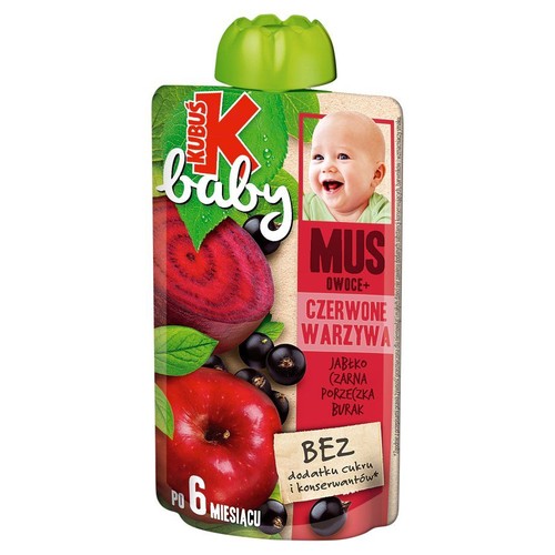 Mus owoce + czerwona warzywa po 6 miesiącu Kubuś 100 g