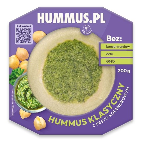 Hummus klasyczny z pesto kolendrowym Hummus.PL 200 g