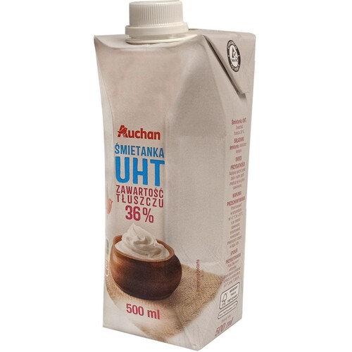 Śmietanka UHT 36%      Auchan 500 ml