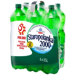 Naturalna woda mineralna gazowana 2000 Staropolanka 6 x 1,5 l