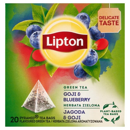 Herbata zielona aromatyzowana o smaku: jagody i Goji Lipton 28 g