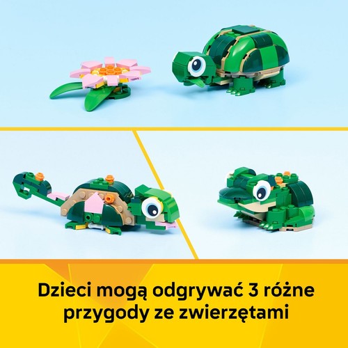 Creator 3 w 1 Żółw i kwiat lilii wodnej dla dzieci 31377 LEGO  1 sztuka