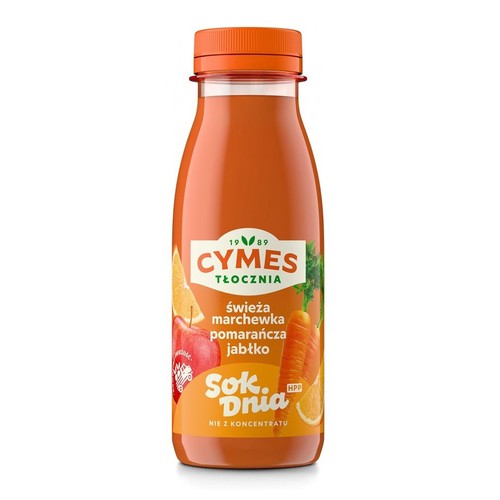 Sok Dnia HPP świeża marchewka, pomarańcza, jabłko Cymes 250 ml