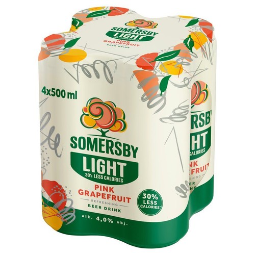 Piwo smakowe o smaku różowego grejpfruta alk. 4,5% obj. Somersby 4 x 500 ml