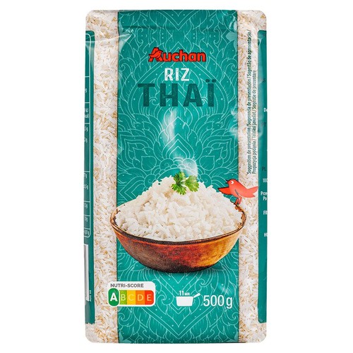 Ryż biały długoziarnisty tajski Auchan 500 g
