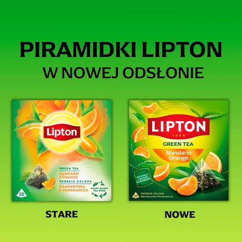 Herbata zielona mandarynka i pomarańcza Lipton 20 torebek