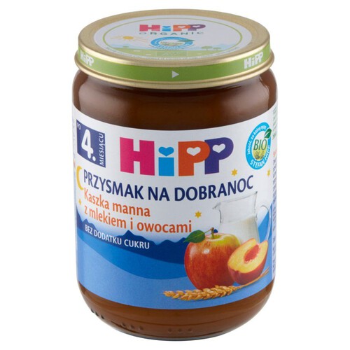 Kaszka manna z mlekiem i owocami HIPP 190 g