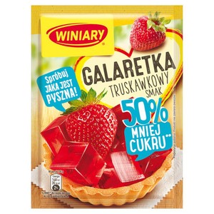 Galaretka o smaku truskawkowym 50% mniej cukru  Winiary 39 g