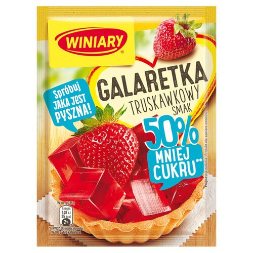 Galaretka truskawkowa 50% mniej cukru  Winiary 39 g