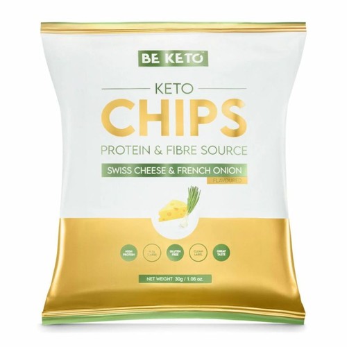 Keto Chipsy ser szwajcarski & francuska cebulka   BeKeto 30 g