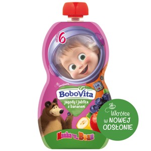 Mus jagody i jabłka z bananem po 6. miesiącu BoboVita 100 g