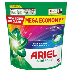 Kapsułki do prania kolorów Stain&Odour Allin1 Pods Ariel 60 kapsułek
