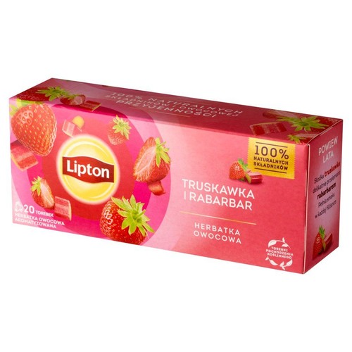 Herbata owocowa truskawka rabarbar  Lipton 20 torebek