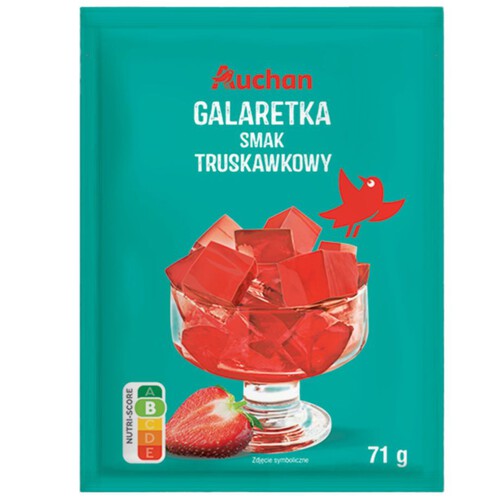 Galaretka o smaku truskawkowym Auchan 71 g