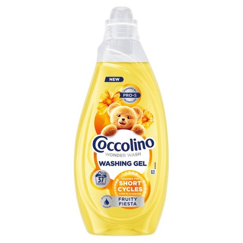 Coccolino Wonder Wash żel do prania, Fruity Fiesta. 37 prań, do krótkich cykli. Nowość z technologią PRO-S.