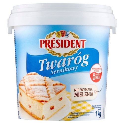Twaróg sernikowy President 1 kg